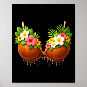Kokosnuss-BH Halloween-Kostüm DIY Lustiger Sommer Poster