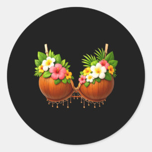 Kokosnuss-BH Halloween-Kostüm DIY Lustiger Sommer Runder Aufkleber