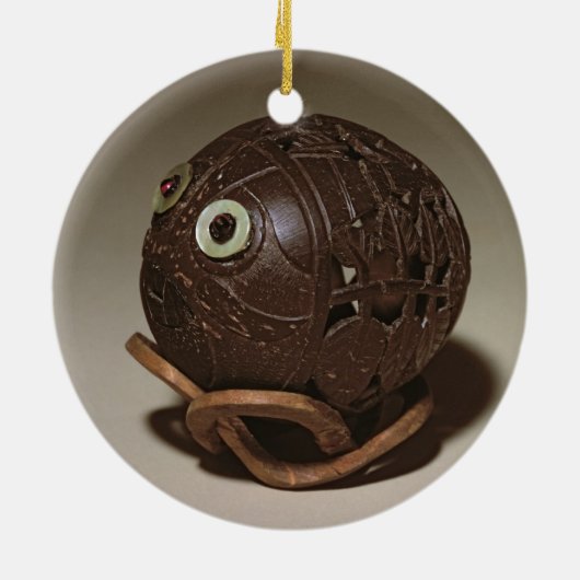 Kokosnuss gemeißelt in ein Gesicht, c.1895 Keramik Ornament (Hinten)