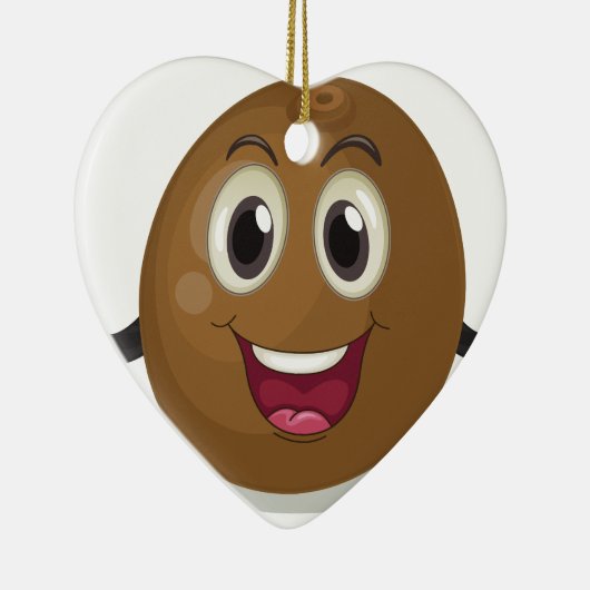 Kokosnuss Keramik Ornament (Rechts)