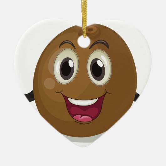 Kokosnuss Keramik Ornament (Vorne)