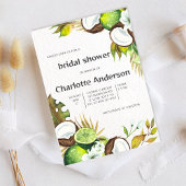 Kokosnuss-Limones Brautparty Einladung