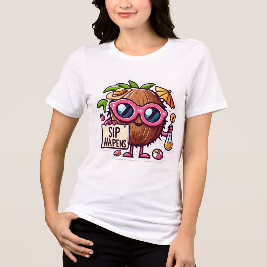 Kokosnuss mit ungerader Tri-Blend shirt (Vorderseite)