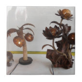 Kokosnuss-Muschellampe Fliese (Vorderseite)