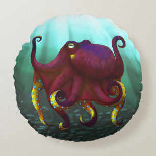 Kokosnuss-Oktopus-Rundkissen Rundes Kissen