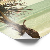 Kokosnuss-Palm und Pastel-Beach-Fotografie Fotodruck (Ecke)
