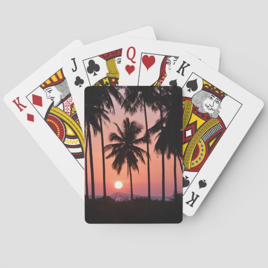 Kokosnuss-Palme-Landschaft Spielkarten (Rückseite)