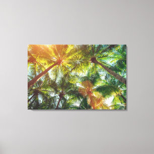 Kokosnuss-Palmen auf dem Strand Leinwanddruck