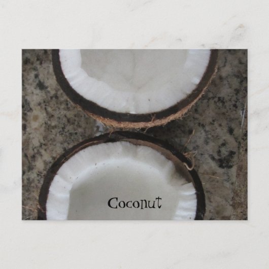 Kokosnuss Postkarte (Vorderseite)