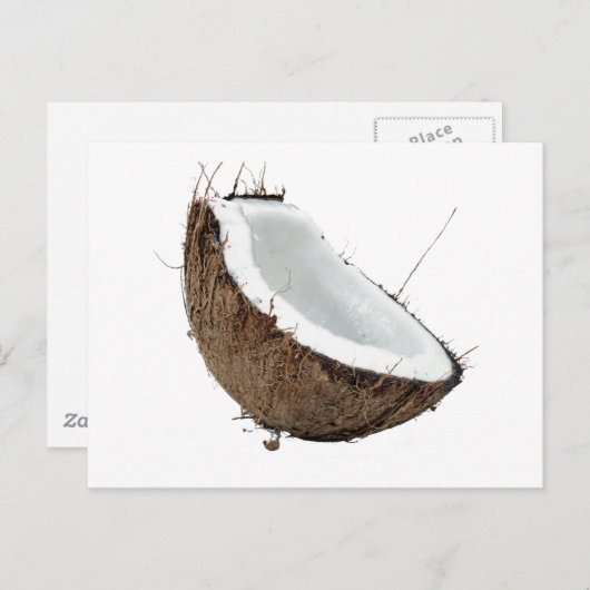 Kokosnuss Postkarte (Vorne/Hinten)