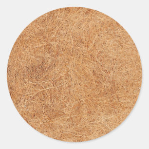 Kokosnussbeschaffenheit Runder Aufkleber