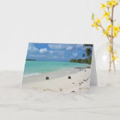 Kokosnüsse auf der Beach Card Karte (Gelbe Blume)
