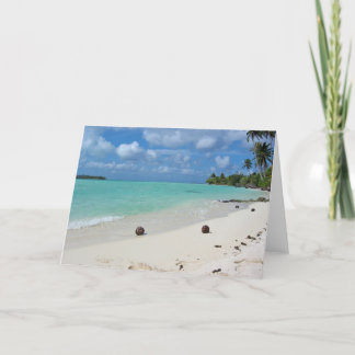 Kokosnüsse auf der Beach Card Karte