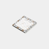 Kokosnüsse auf Grunge Streifen Muster Post-it Klebezettel (angewinkelt)