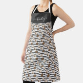 Kokosnüsse auf Grunge Streifen Muster Schürze (InSitu)