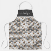 Kokosnüsse auf Grunge Streifen Muster Schürze (Vorderseite)