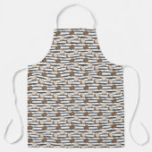 Kokosnüsse auf Grunge Streifen Muster Schürze (Vorderseite)