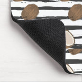 Kokosnüsse auf Schmutz Stripes Muster Mousepad (Ecke)