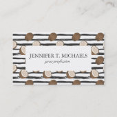 Kokosnüsse auf Schmutz Stripes Muster Visitenkarte (Vorderseite)