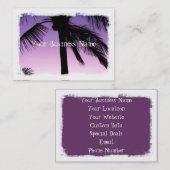 Kokosnüsse im Wind Visitenkarte (Vorne/Hinten)