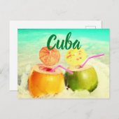 Kokosnüsse Postkarte (Vorne/Hinten)