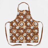Kokosnüsse und Gewürze braun Schürze (Vorderseite)