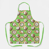 Kokosnüsse und Gewürze grün Schürze (Vorderseite)