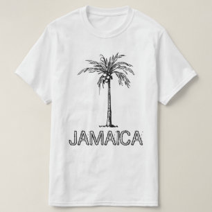 Kokosnusspalme, schwarz-weiß T-Shirt
