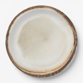 Kokosnussplatte Pappteller (Vorderseite)