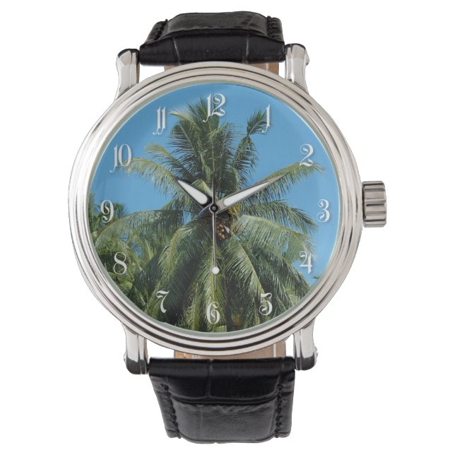 Kokospalme Armbanduhr (Vorderseite)