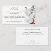 Kokospalme, Korallen und Weiße Flora (SM) Begleitkarte (Vorne/Hinten)