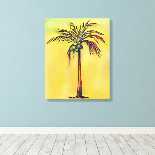 Kokospalme Leinwanddruck (Insitu (Holzboden))