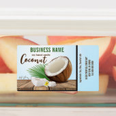 Kokospalme, tropisches Obst Etiketten (Befestigt)