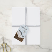 Kokospalme, tropisches Obst Geschenkanhänger (Mit Garn)