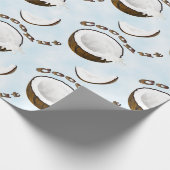 Kokospalme, tropisches Obst Geschenkpapier (Ecke)