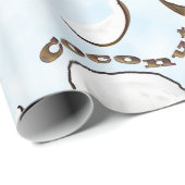 Kokospalme, tropisches Obst Geschenkpapier (Rolleneckpunkt)