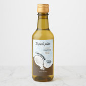 Kokospalme, tropisches Obst Weinetikett (Vorderseite)