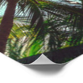 Kokospalmen am Strand Poster (Ecke)