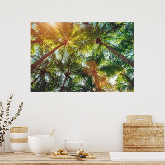 Kokospalmen am Strand Poster (Küche)