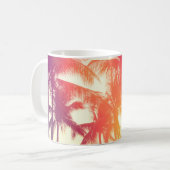 Kokospalmen an der tropischen Küste Kaffeetasse (Vorderseite Links)
