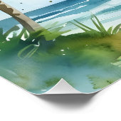 Kokospalmen Aquarellbilder Poster (Ecke)