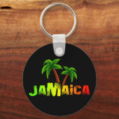 Kokospalmen aus Jamaika, bunt Schlüsselanhänger (Vorderseite)