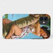 Kokospalmen-Button Case-Mate iPhone Hülle (Rückseite (Horizontal))