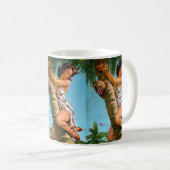 Kokospalmen-Button Kaffeetasse (VorderseiteRechts)