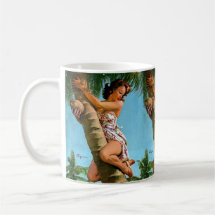 Kokospalmen-Button Kaffeetasse