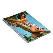 Kokospalmen-Button Notizblock (Rechte Seite)