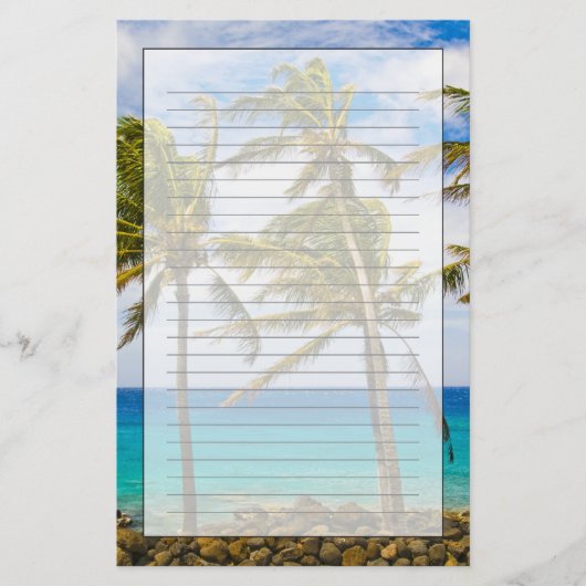 Kokospalmen (Cocos nucifera) Briefpapier (Vorderseite)