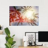 Kokospalmen gegen die Sonne Poster (Heimbüro)