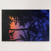 Kokospalmen in Morgengrauen 1014 Stück Puzzle (Horizontal)