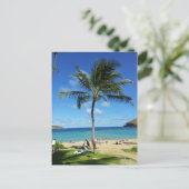 Kokospalmen Postkarte (Stehend Vorderseite)